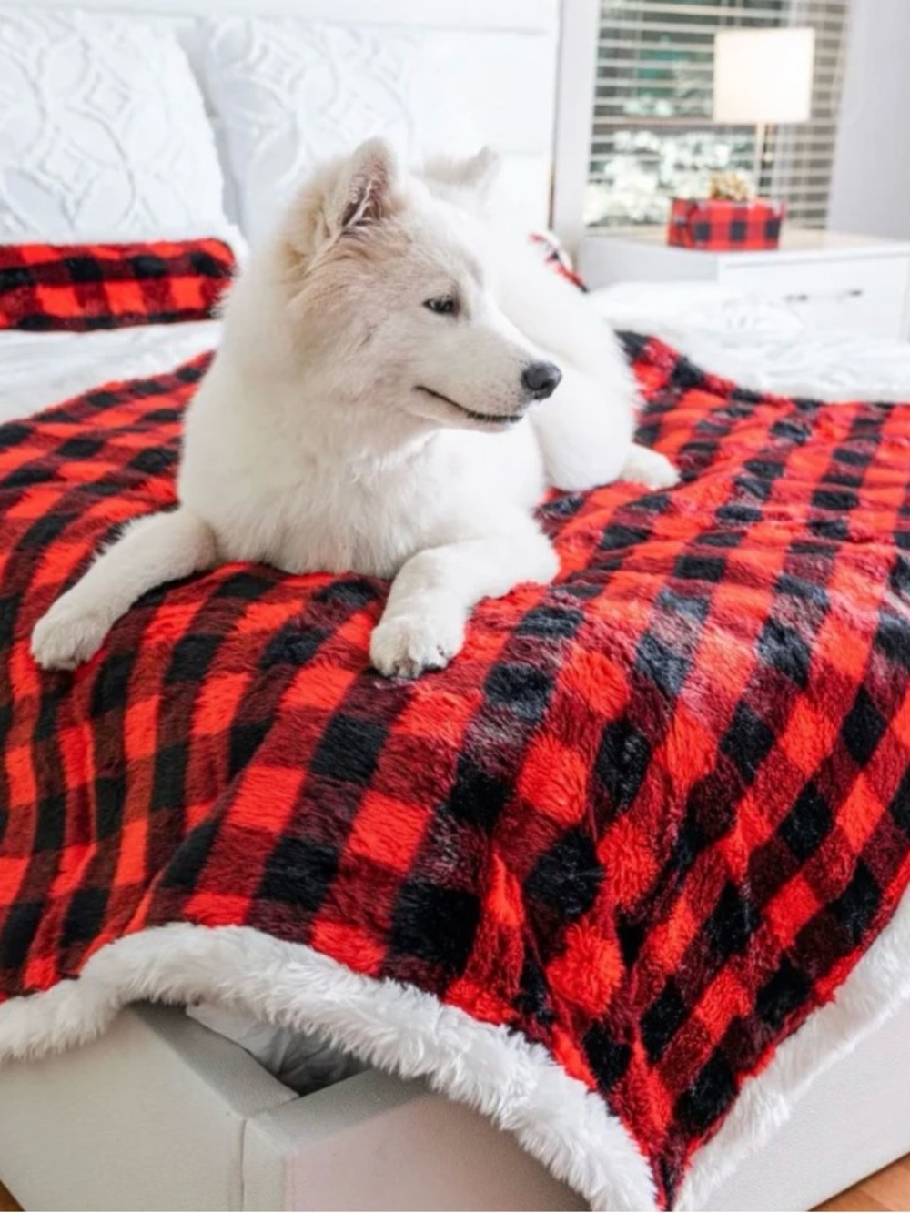 Paw Brands, PupProtector Waterproof Throw Blanket, Buffalo Red Plaid